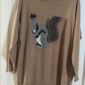 Fluffy Tail Squirrel Sweater